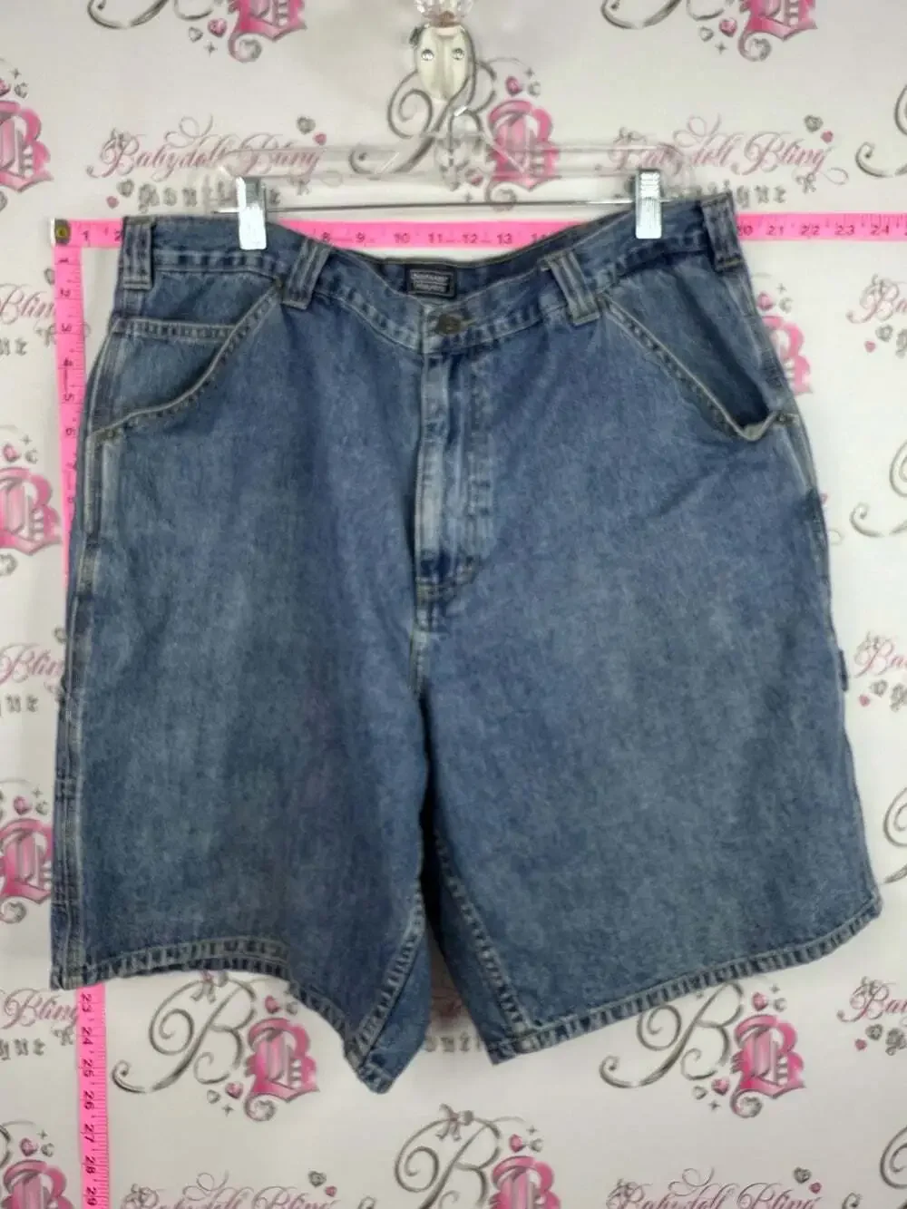 Denver Hayes shorts vintage retro  Light Blue Denim Shorts